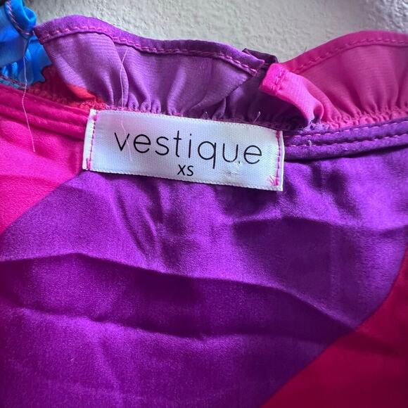 Vestique Feeling Festive Pleated Mini Dress Long Sleeve Women's Loose Fit XS - Picture 6 of 10